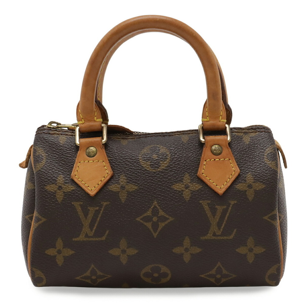 LOUIS VUITTON Authentic Brown Monogram Mini Speedy Pouch - Picture 2 of 9